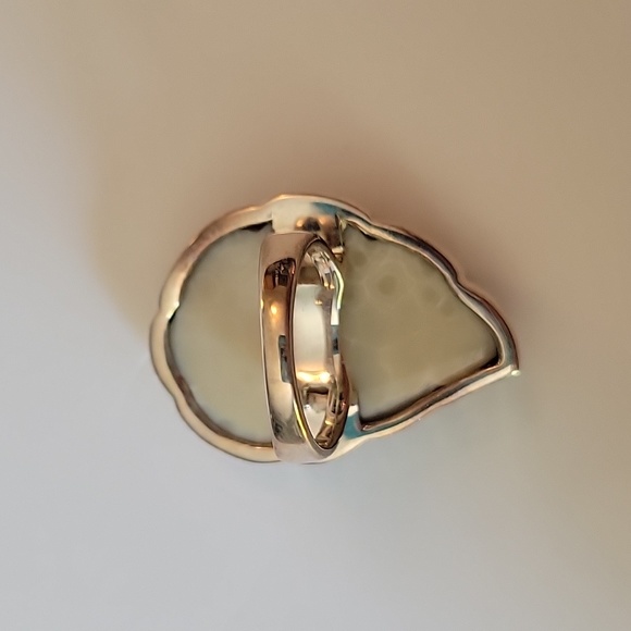 Sajen carved druzy 925 sterling silver ring - Picture 4 of 9